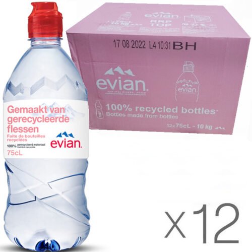 Evian, 0,75 л, Упаковка 12 шт.