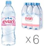 Evian, 1 л, Упаковка 6 шт., Евіан, Вода негазована, ПЕТ