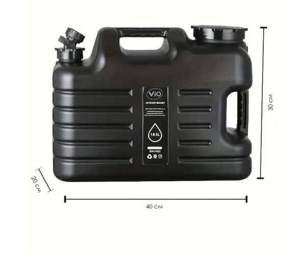 butel-kanistra-185-l-dlya-vodi-z-kranom-ta-ruchkoyu-chornij-vio-pet-tb-185l Бутель Каністра 18,5 л для води з краном та ручкою, чорний, ViO PET-TB 18.5L - Зображення 8