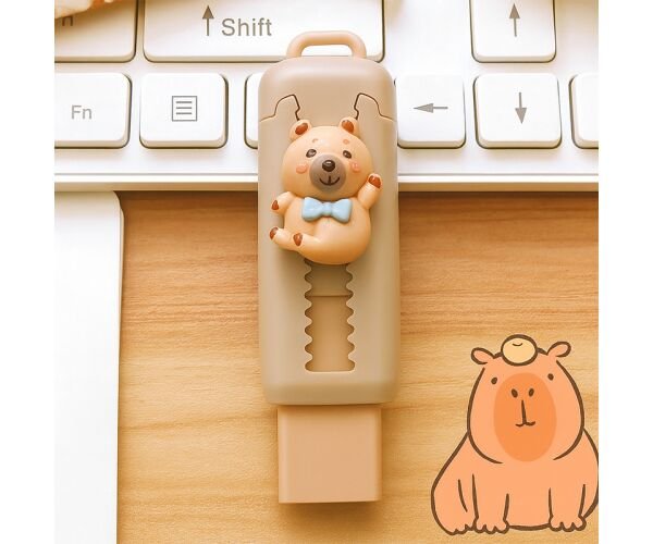 Гумка в пластиковому чохлі Капібара