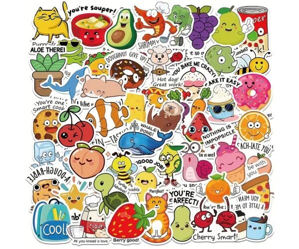 Набір креативних стікерів з написами