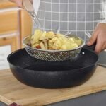 Шумівка-сито з нержавіючої сталі з дерев'яною ручкою