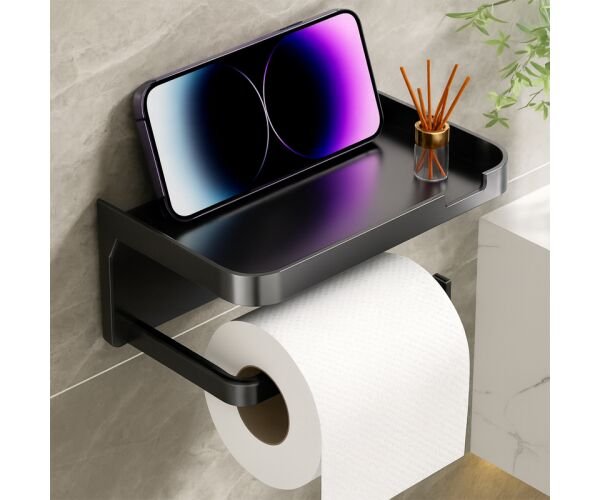 Тримач для туалетного паперу з поличкою
