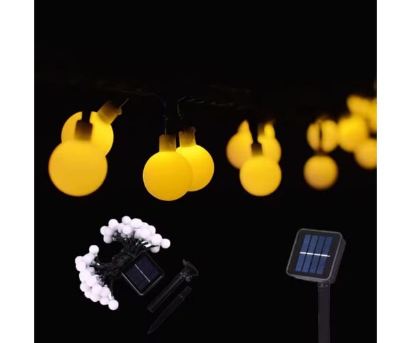 Гірлянда вулична на сонячних батареях Кришталеві кулі