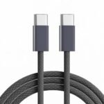 Кабель для швидкої зарядки Type C - Type C в текстильному обплетенні