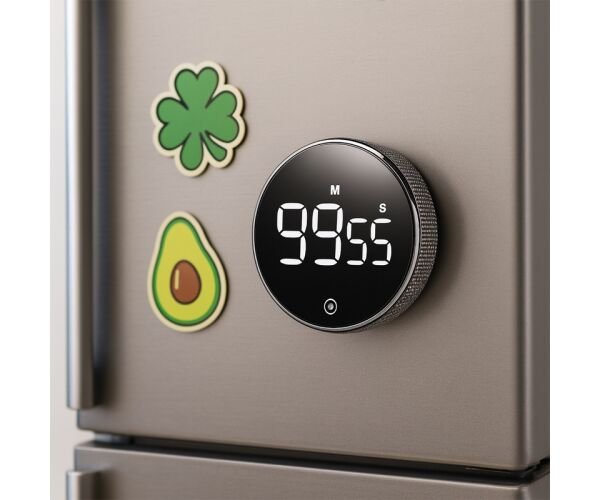 Кухонний таймер з дисплеєм і регулятором гучності Кухонний таймер з дисплеєм і регулятором гучності
