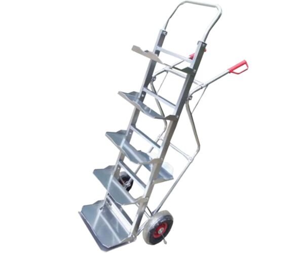 Двоколісний візок з ручками і платформою для переміщення бутлів